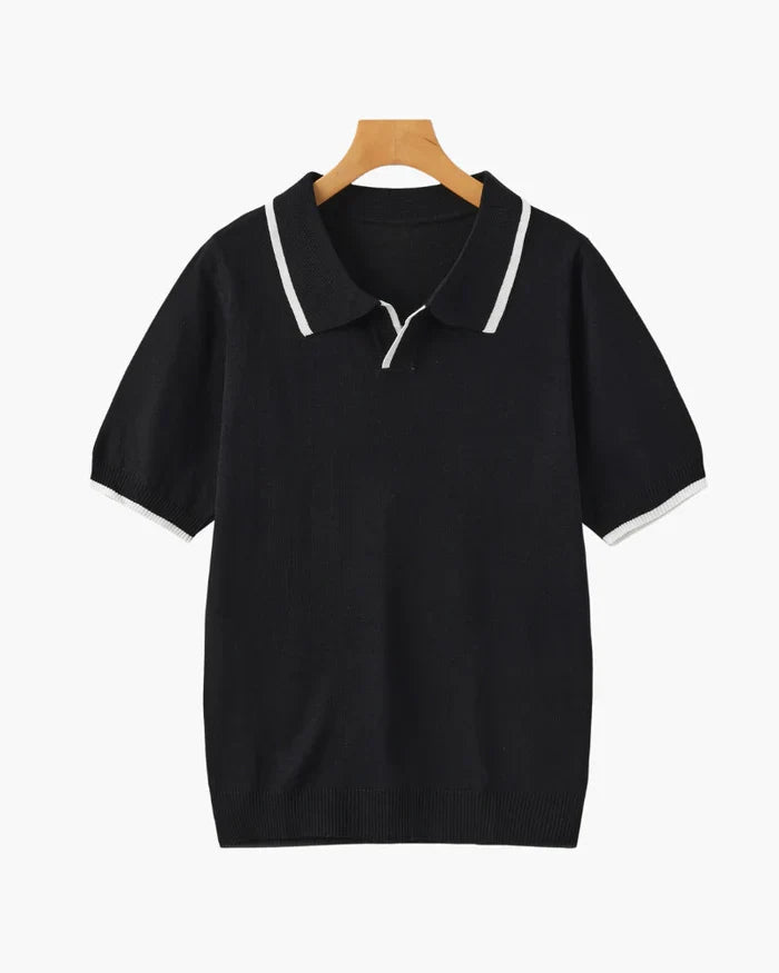 Monterey Polo - black short-sleeve polo shirt